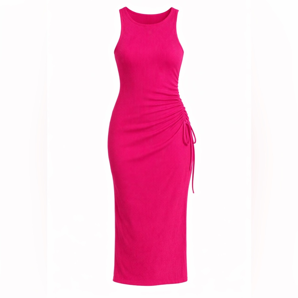 Caution to the Wind Hot Pink Cutout Dress – Size Small – Like New